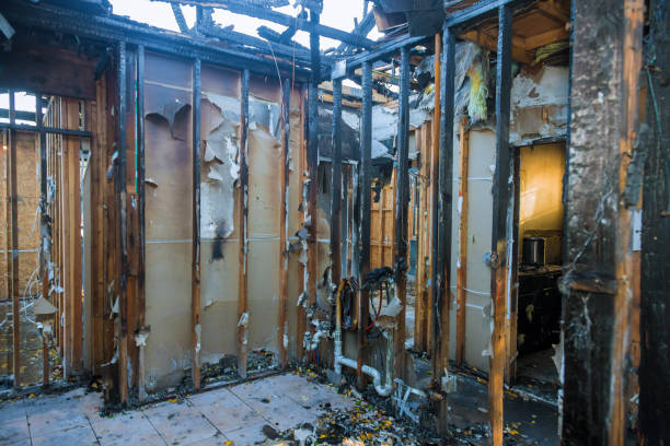 Professional Emergency Fire Damage Restoration technician working in Prospect, KY